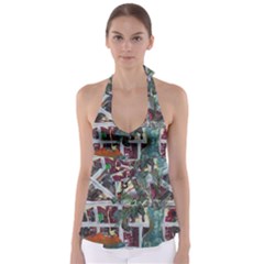 Still Life With Tangerines And Pine Brunch Babydoll Tankini Top by bestdesignintheworld
