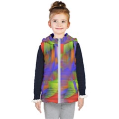 Texture Pattern Programming Processing Kid s Hooded Puffer Vest by Sapixe