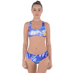 Ceramic Jur And Sunlowers Criss Cross Bikini Set by bestdesignintheworld