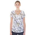 Nature Graphic Motif Pattern Short Sleeve Front Detail Top View1