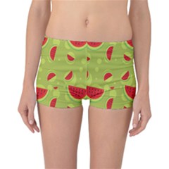 Watermelon Fruit Patterns Reversible Boyleg Bikini Bottoms by Sapixe