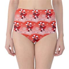 Seamless Repeat Repeating Pattern High-waist Bikini Bottoms by Sapixe