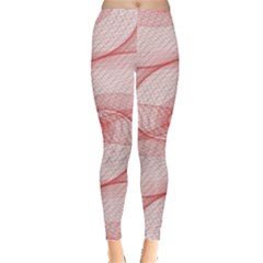 Red Pattern Abstract Background Leggings  by Sapixe