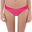 Pink Scarlet Gradient Stripes Pattern Reversible Hipster Bikini Bottoms View3