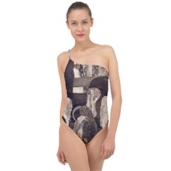 Jurisprudence - Gustav Klimt Classic One Shoulder Swimsuit by Valentinaart