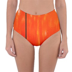 Abstract Orange Reversible High-waist Bikini Bottoms by Modern2018