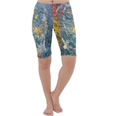 Colorful Abstract Texture  Cropped Leggings 