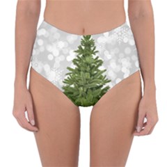 Christmas Xmas Tree Bokeh Reversible High-waist Bikini Bottoms