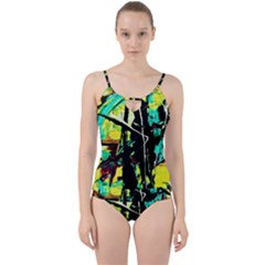 Dance Of Oil Towers 5 Cut Out Top Tankini Set