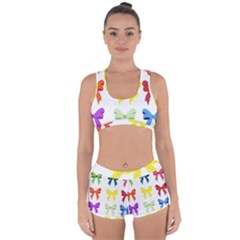 Ribbons And Bows Polka Dots Racerback Boyleg Bikini Set by Modern2018