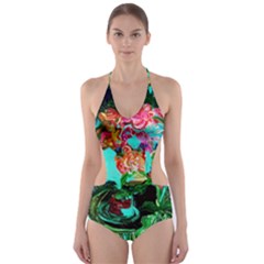 Flowers On The Tea Table Cut-out One Piece Swimsuit by bestdesignintheworld