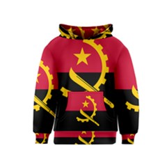 Flag Of Angola Kids  Pullover Hoodie by abbeyz71