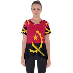 Flag Of Angola Cut Out Side Drop Tee by abbeyz71
