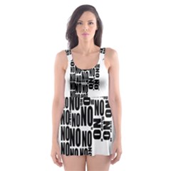 Yes No Typography Type Text Words Skater Dress Swimsuit by Simbadda