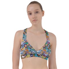 Anthropomorphic Flower Floral Plant Sweetheart Sports Bra by Simbadda