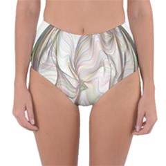 Abstract Geometric Line Art Reversible High-waist Bikini Bottoms by Simbadda