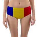 Civil Flag of Andorra Reversible Mid-Waist Bikini Bottoms View3