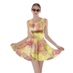 Yellow Rose Skater Dress by aumaraspiritart