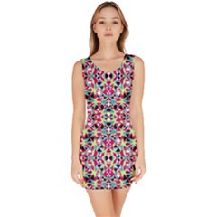 Multicolored Abstract Geometric Pattern Bodycon Dress by dflcprints