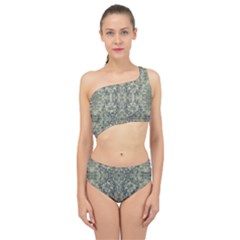 Modern Noveau Floral Collage Pattern Spliced Up Two Piece Swimsuit by dflcprints