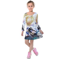 June Gloom 3 Kids  Long Sleeve Velvet Dress by bestdesignintheworld