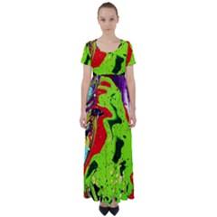 Untitled Island 3 High Waist Short Sleeve Maxi Dress by bestdesignintheworld
