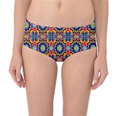Artwork By Patrick-colorful-47 1 Mid-waist Bikini Bottoms by ArtworkByPatrick