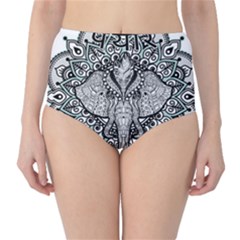 Ornate Hindu Elephant  Classic High-waist Bikini Bottoms by Valentinaart