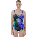 Lilac And Lillies 1 Twist Front Tankini Set View1