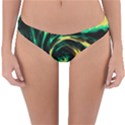 Swirl Black Yellow Green Reversible Hipster Bikini Bottoms View1