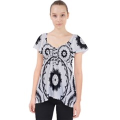 Abstract Pattern Fractal Lace Front Dolly Top