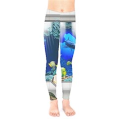 Dolphin Art Creation Natural Water Kids  Legging by Sapixe