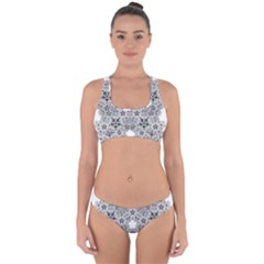 Fractal Background Foreground Cross Back Hipster Bikini Set by Sapixe
