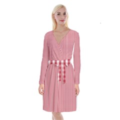 72244985 Long Sleeve Velvet Front Wrap Dress by PodArtist