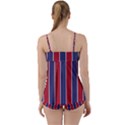 Large Red White and Blue USA Memorial Day Holiday Vertical Cabana Stripes Babydoll Tankini Set View2