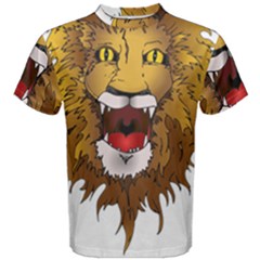 Lion Animal Roar Lion S Mane Comic Men s Cotton Tee by Sapixe