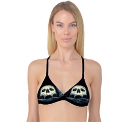 Smiling Skull Reversible Tri Bikini Top by FunnyCow