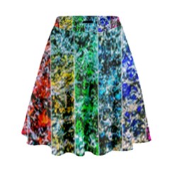 Abstract Of Colorful Water High Waist Skirt by FunnyCow
