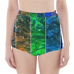 Rainbow Of Water High-waisted Bikini Bottoms by FunnyCow