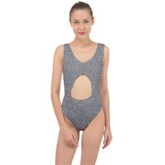 Linear Intricate Geometric Pattern Center Cut Out Swimsuit by dflcprints