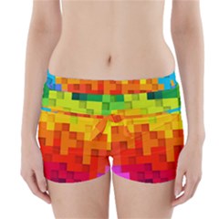 Abstract Background Square Colorful Boyleg Bikini Wrap Bottoms by Nexatart
