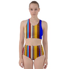 Colorful Stripes Racer Back Bikini Set by FunnyCow