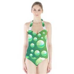 Background Colorful Abstract Circle Halter Swimsuit by Nexatart
