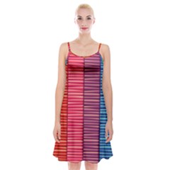 Background Colorful Abstract Spaghetti Strap Velvet Dress by Nexatart