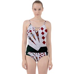 Poker Hands   Royal Flush Diamonds Cut Out Top Tankini Set by FunnyCow