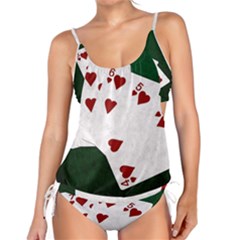 Poker Hands Straight Flush Hearts Tankini Set by FunnyCow