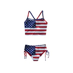 American Usa Flag Girls  Tankini Swimsuit by FunnyCow