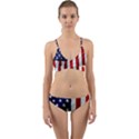 American Usa Flag Vertical Wrap Around Bikini Set View1
