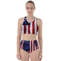 American Usa Flag Vertical Racer Back Bikini Set View1