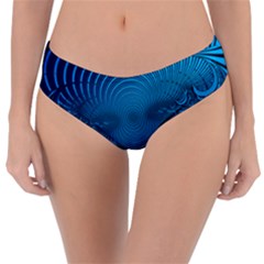 Blue Background Brush Particles Wave Reversible Classic Bikini Bottoms by Nexatart